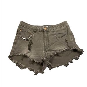 Harlow Black Denim Cutoff Shorts - Size 27